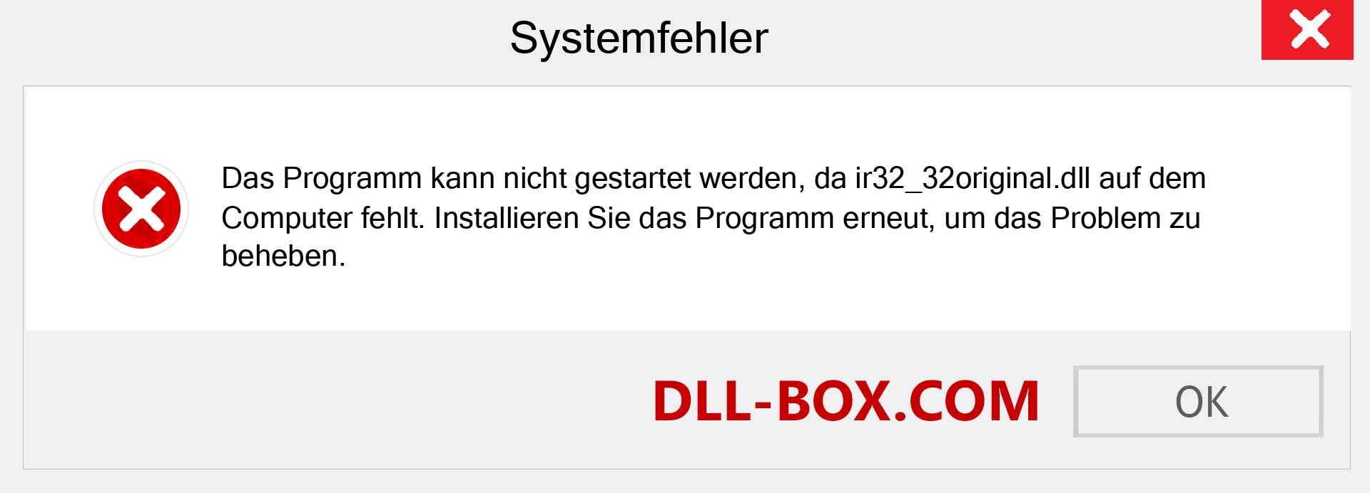 ir32_32original.dll-Datei fehlt?. Download für Windows 7, 8, 10 - Fix ir32_32original dll Missing Error unter Windows, Fotos, Bildern