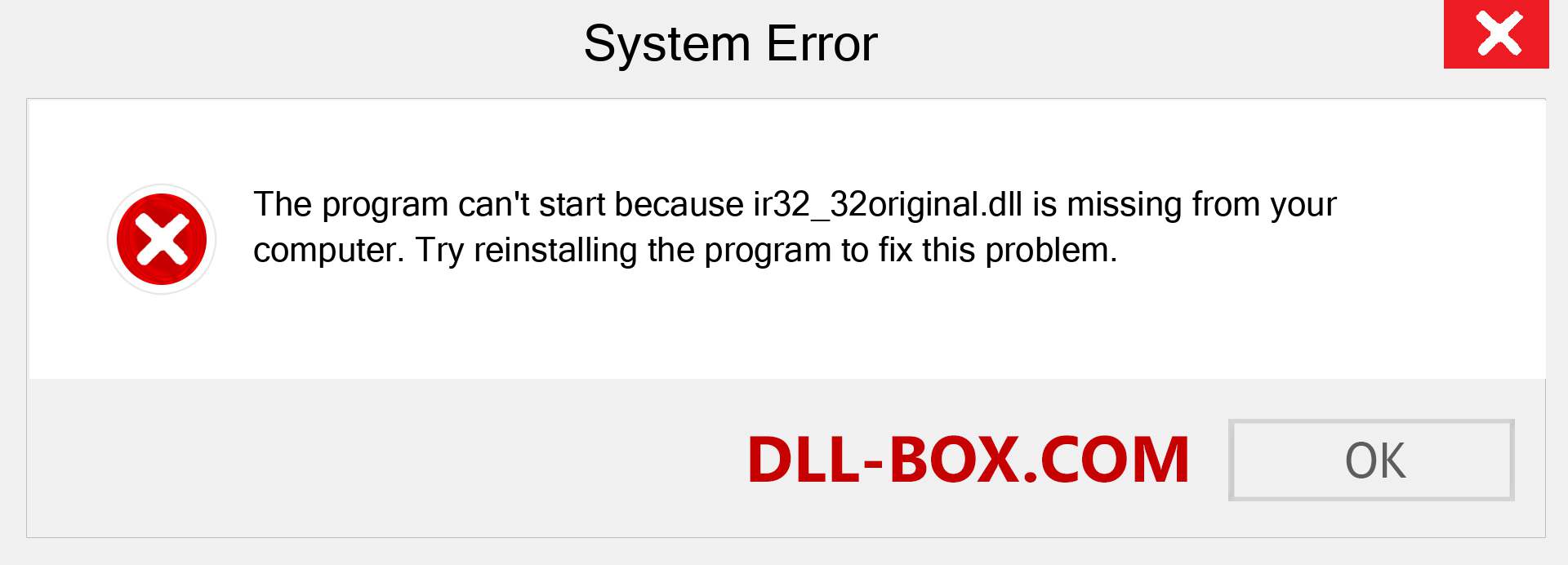  ir32_32original.dll file is missing?. Download for Windows 7, 8, 10 - Fix  ir32_32original dll Missing Error on Windows, photos, images