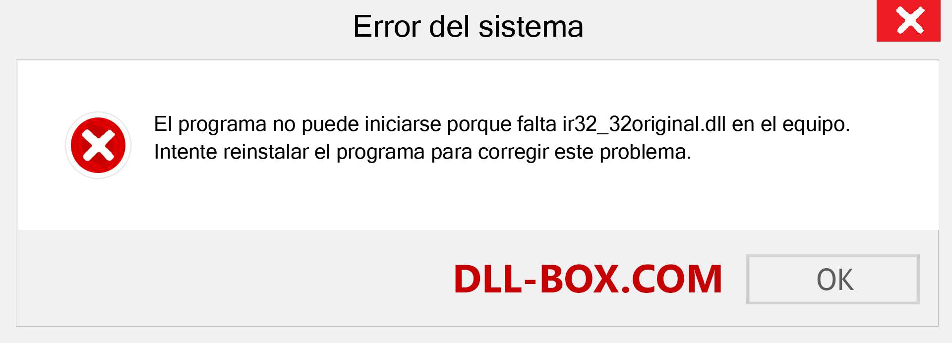 ¿Falta el archivo ir32_32original.dll ?. Descargar para Windows 7, 8, 10 - Corregir ir32_32original dll Missing Error en Windows, fotos, imágenes